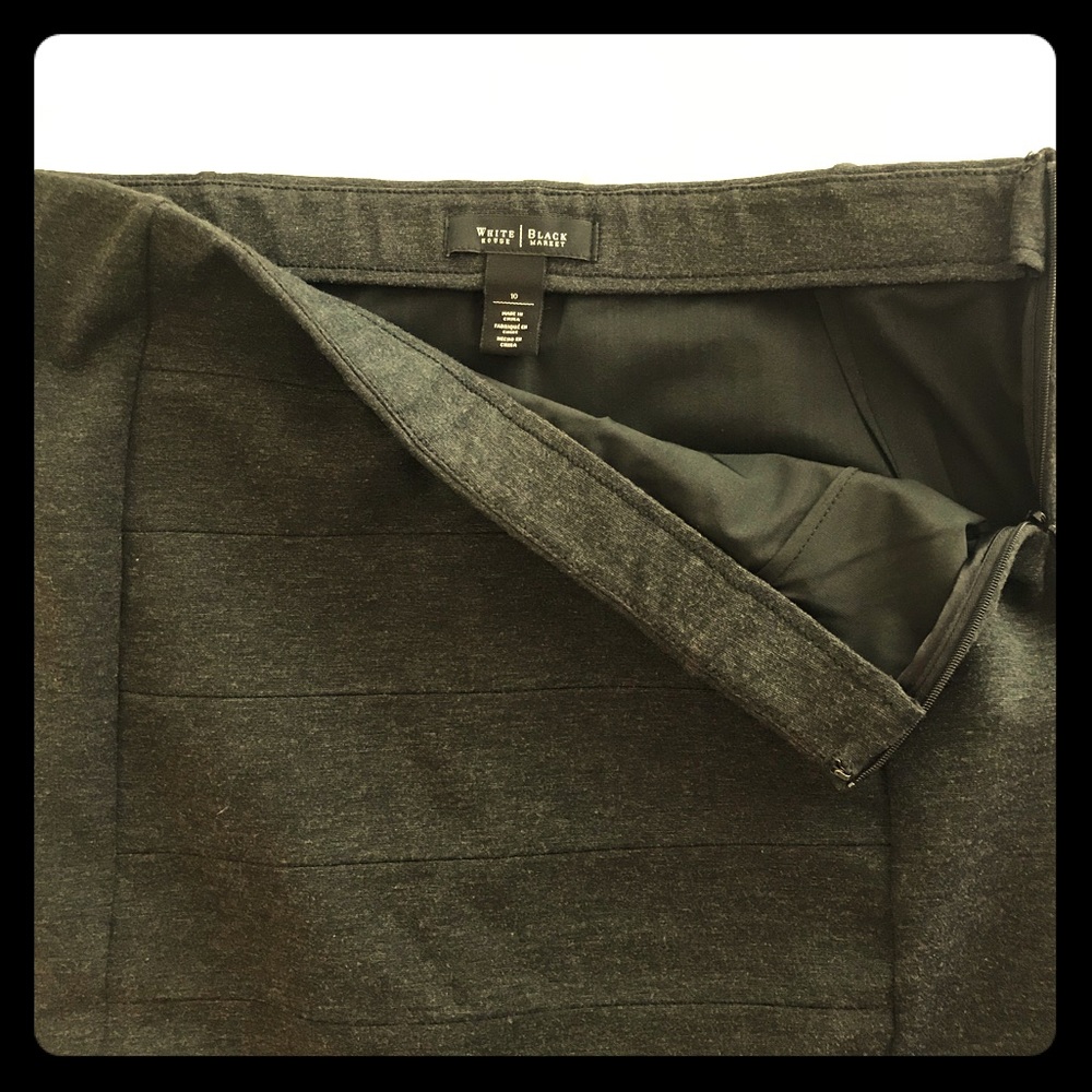 White House Black Market Gray Pencil Skirt